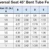 1/4" Hose ID x M16 x 1.5  - DIN Light Universal Seat 45° Bent Tube Female Swivel Standard Hydraulic Fitting - Image 4
