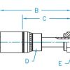 3/8" Hose ID x 1/2" - 45° SAE Female Swivel Long Standard Hydraulic Fitting - Image 2