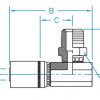 1/2" Hose ID x 1/2" - Male Pipe 90° Swivel Block Style Standard Hydraulic Fitting | 08U-M08 - Image 3