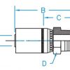 1/2" Hose ID x 1/2" - Male British Standard Pipe 60° Cone Rigid Standard Hydraulic Fitting | 08U-158 - Image 3