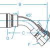 1/2" Hose ID x M24 x 1.5  - DIN Heavy Universal Seat 90° Bent Tube Female Swivel Standard Hydraulic Fitting - Image 3