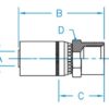 1/2" Hose ID x 1/2" - NPTF Female Pipe Rigid Standard Hydraulic Fitting | 08U-208 - Image 3
