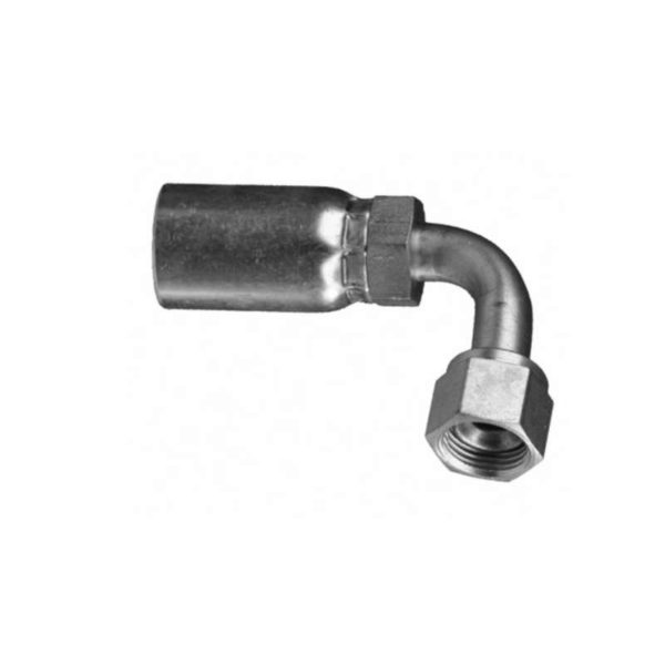1/4" Hose ID x 1/4" - 37° JIC Female 90° Bent Tube Swivel Medium Drop Standard Hydraulic Fitting - Image 2