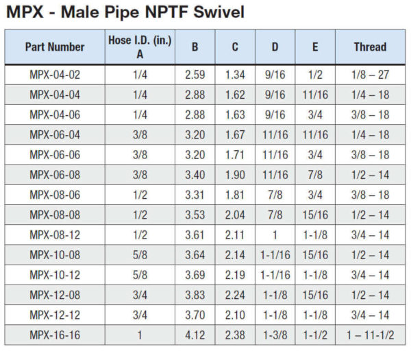 1/2" Hose ID x 1/2" - Male Pipe NPTF Swivel Standard Hydraulic Fitting | 08U-J08 - Image 4
