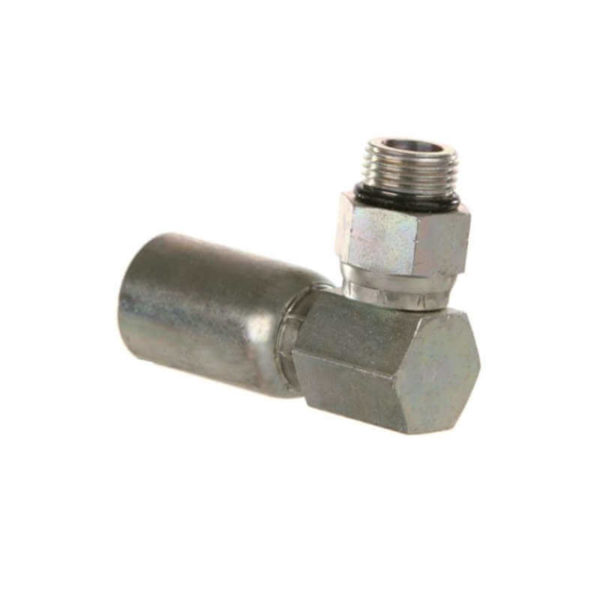 1/2" Hose ID x 1/2" - Male Boss O-Ring 90° Swivel Block Style Standard Hydraulic Fitting | 08U-R68 - Image 2