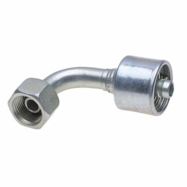 1 1/4" Hose ID x 1 1/4" Female British Standard Parallel Pipe O-Ring Swivel - 90° Bent Tube Gates MegaCrimp® Couplings - G25832-2020 - 710091645