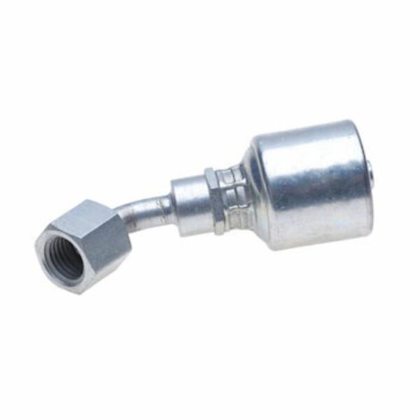 1/8" Hose ID x 1/8" Female SAE 45° Flare Swivel - 45° Bent Tube Gates MegaCrimp® Couplings - G25202-0404 - 710011965