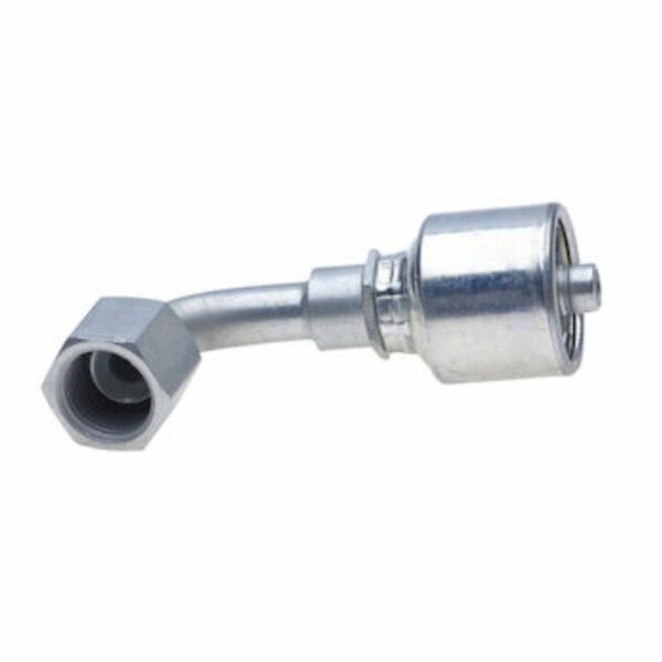 3/8" Hose ID x 3/8" Female SAE 45° Flare Swivel - 90° Bent Tube Gates MegaCrimp® Couplings - G25205-0606 - 710012105