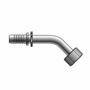 1" Hose ID x M36X2.0 Female DIN 24 Cone Swivel - Light Series with O-Ring - 45° Bent Tube Gates GlobalSpiral™ Couplings G20650-1628 - 734791525