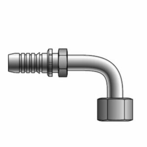 5/8" Hose ID x 5/8" Female Flat-Face O-Ring Swivel - 90° Bent Tube Gates GlobalSpiral™ Couplings G20240-1010 - 734733345