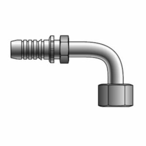 5/8" Hose ID x 5/8" Female Flat-Face O-Ring Swivel - 90° Bent Tube Gates GlobalSpiral™ Couplings G20239-1010 - 734732345